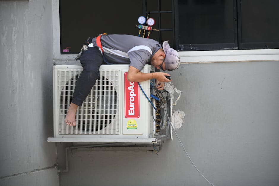 Friendly and professional HVAC technician ready for service